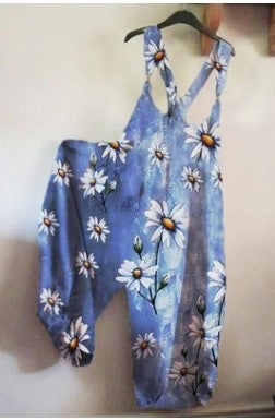 Casual Summer Floral Print Jumpsuits