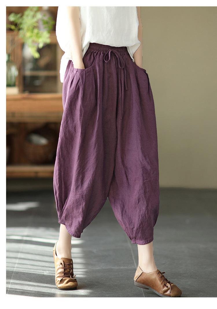 Women's Summer Vintage Linen Pants
