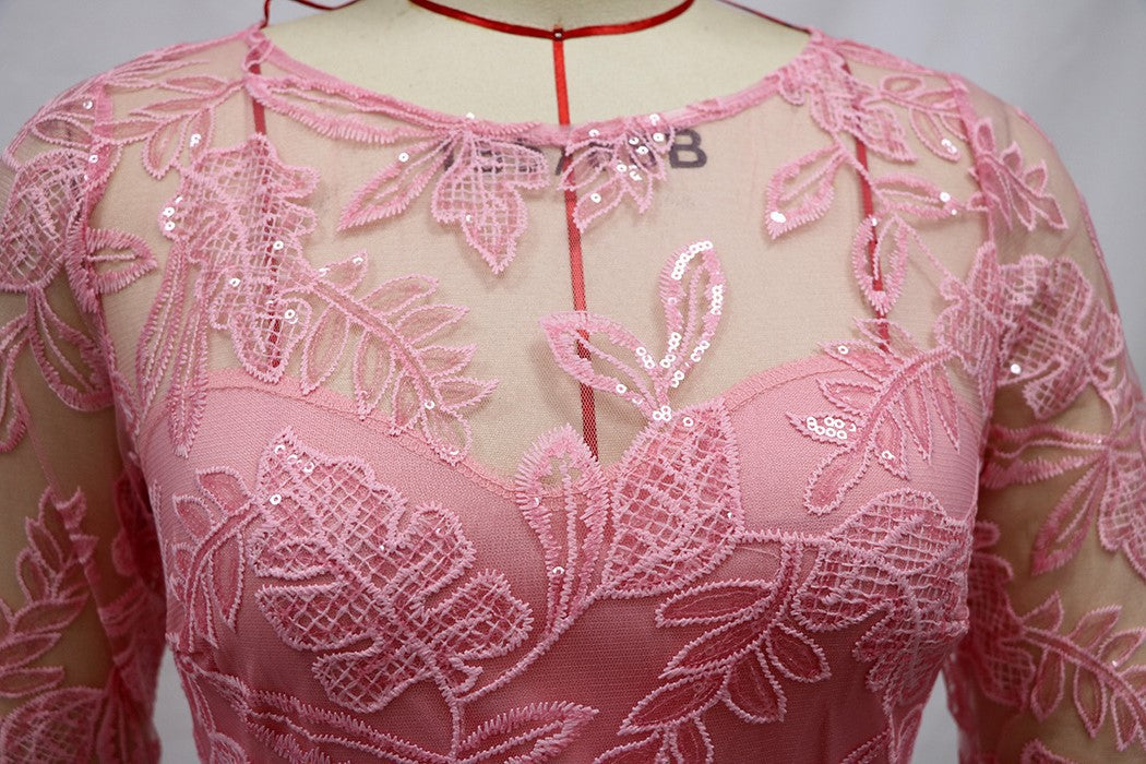 Elegant Lace Party Dresses with Brush Tail-Dresses-Free Shipping at meselling99