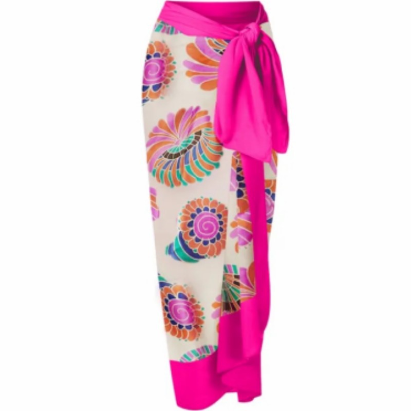 Retro Print One-Piece Swimsuit & Cover-Up Dress