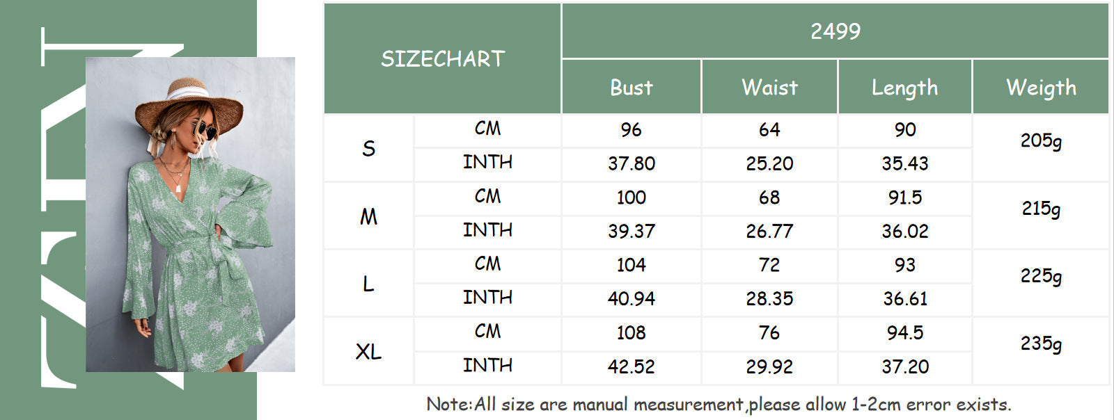 Casual Trumpet Sleeves Bangdage Dresses