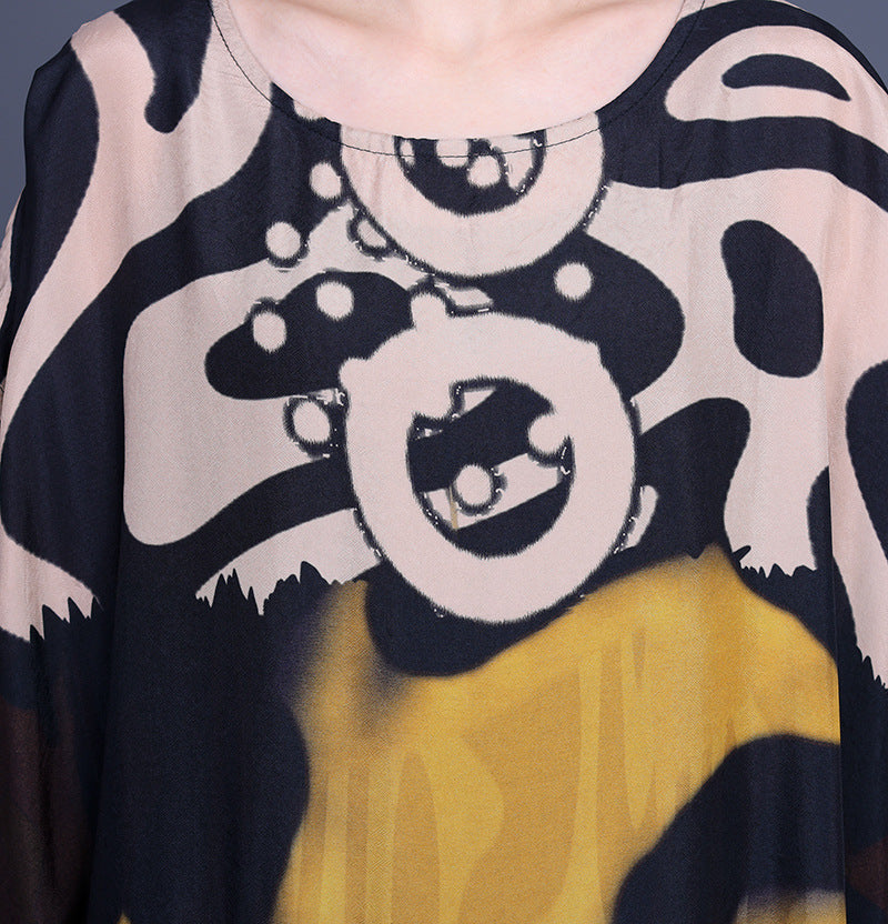 Summer Graffiti Romper Plus Sizes Dresses-Dresses-Free Shipping at meselling99