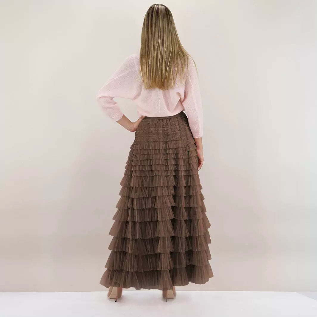 Fashion Elegant High Waist Tulle Cake Skirts for Women