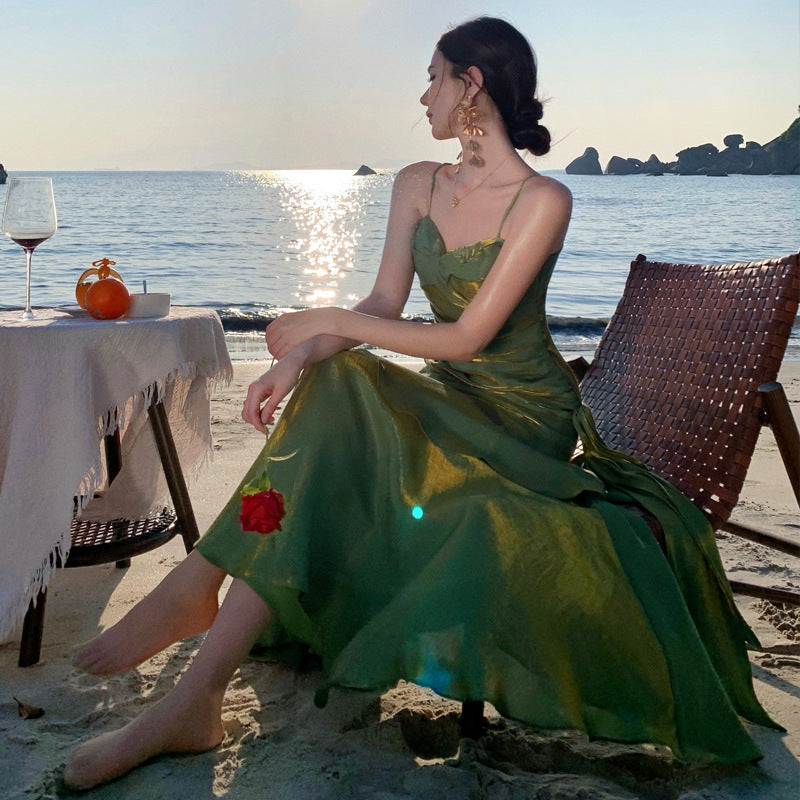 Elegant High-Neck Halter Gown with Layered Ruffle Hem, Birthday & Cocktail Party Evening Dress