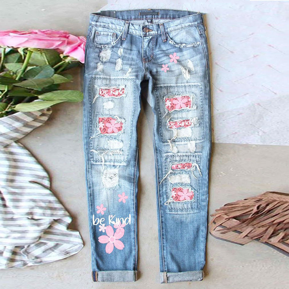 Women’s Mid-Rise Straight Leg Jeans for Halloween
