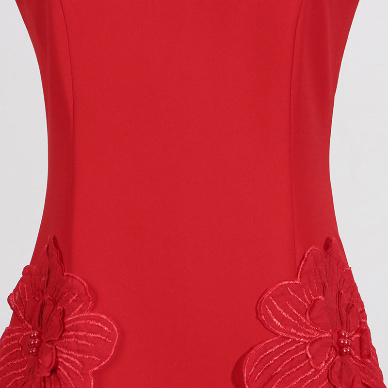 Designed Sweet 3D Floral Sleeveless Mini Dress