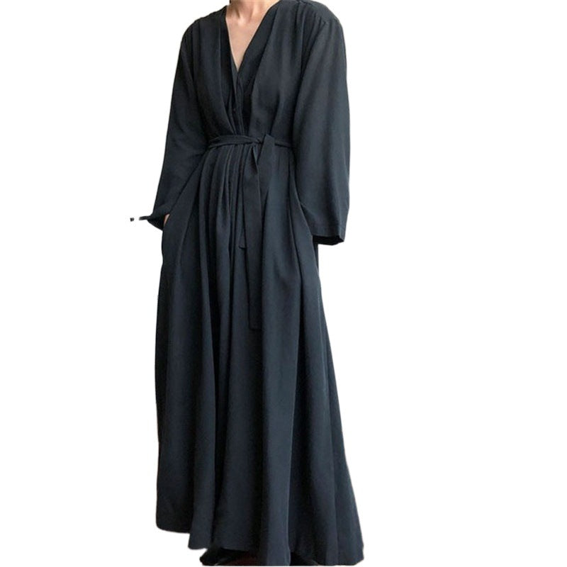 Vintage Loose Long Shirt Cozy Dresses-Dresses-Free Shipping at meselling99