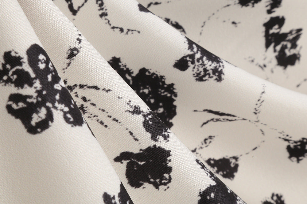 legant Floral Print O-Ring Strap Slimming Party Dress