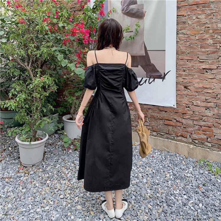 Off The Shoulder Summer Puff Sleeves Plus Sizes A-line Dresses