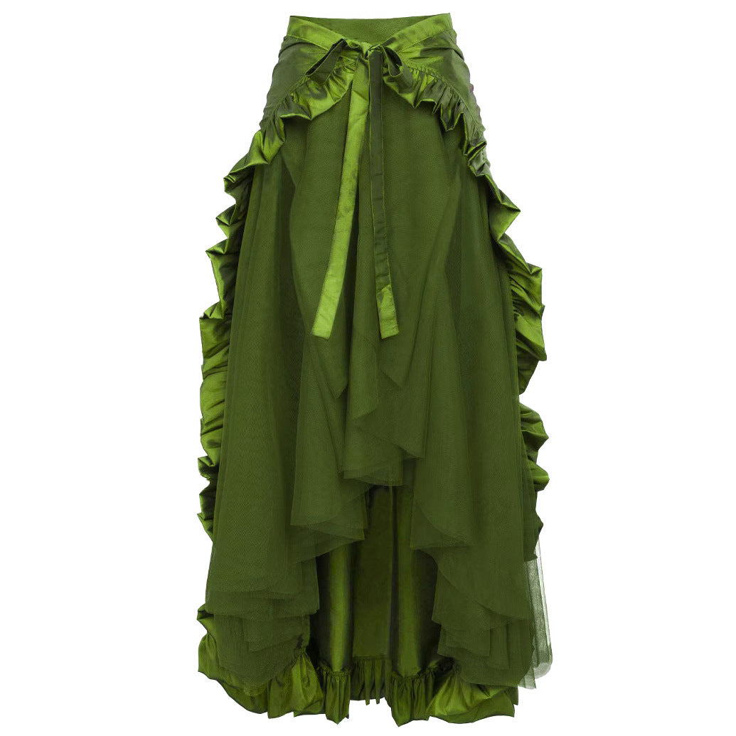 Plus Size Vintage Gothic Asymmetrical Waist-Cut Skirt