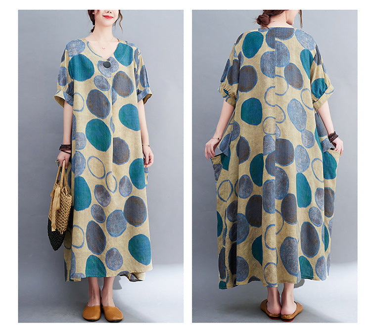 Vintage Summer Plus Sizes Cozy Dresses-Dresses-Free Shipping at meselling99