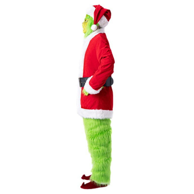 Halloween Grinch Costume with Santa Pants