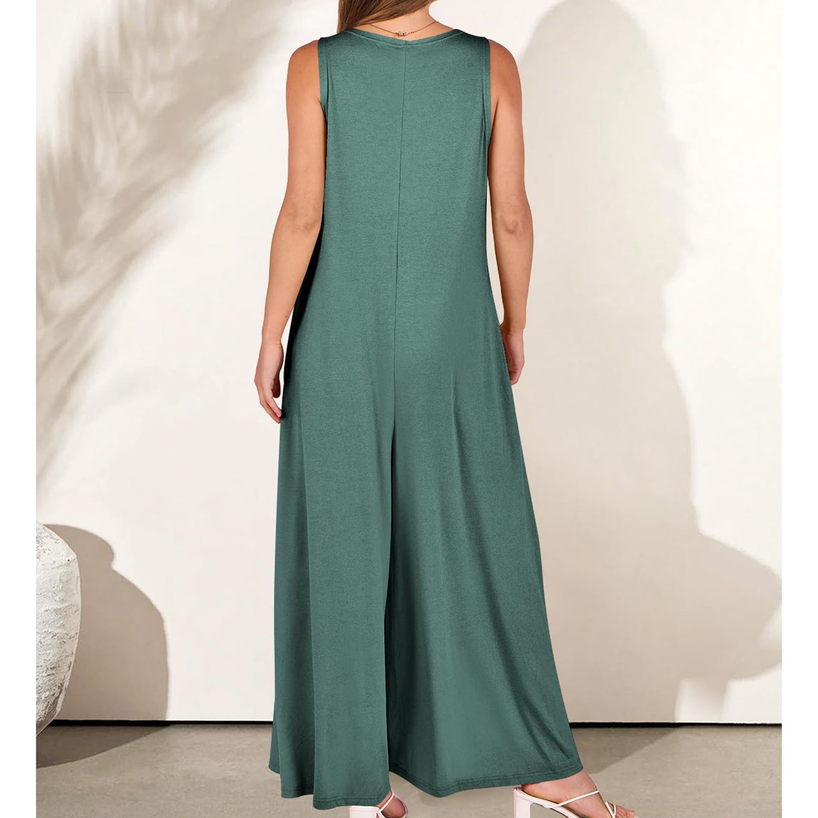 Women's Summer Casual Jumpsuit - Lightweight Pocket Romper