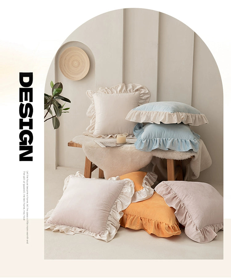 Reversible Flannel Lumbar Pillow Cover Inner