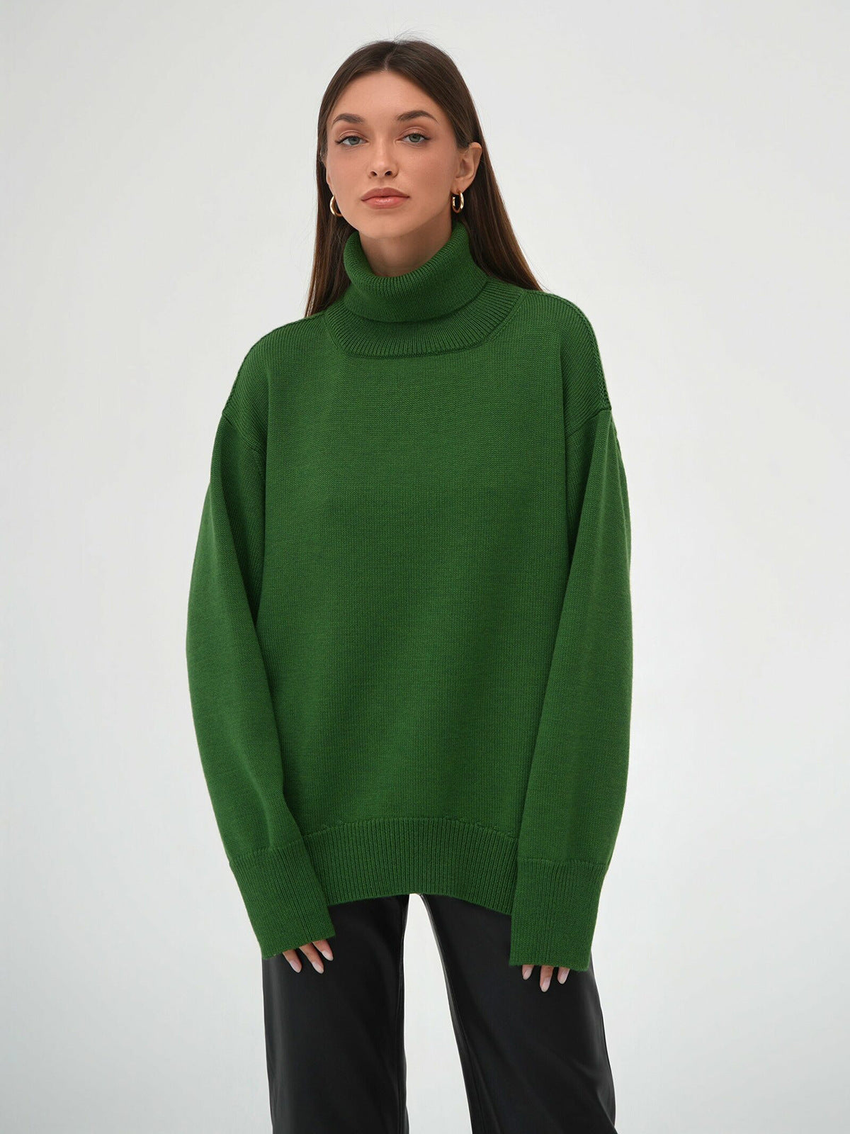 Classical High Neck Knitted Pullover Sweaters