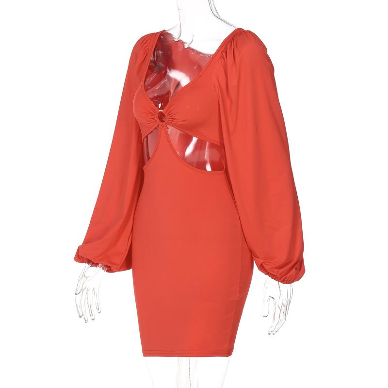 Sexy Lantern Sleeves Summer Short Dresses-Dresses-Free Shipping at meselling99