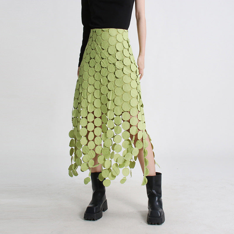 Embroidery Tassel High-End Bodycon Skirt