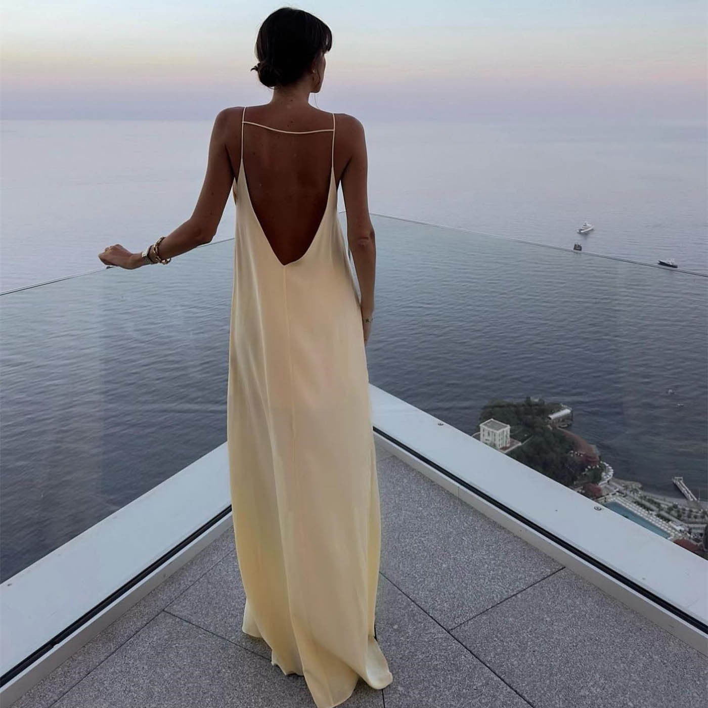 Women's Sexy Backless Maxi Dress