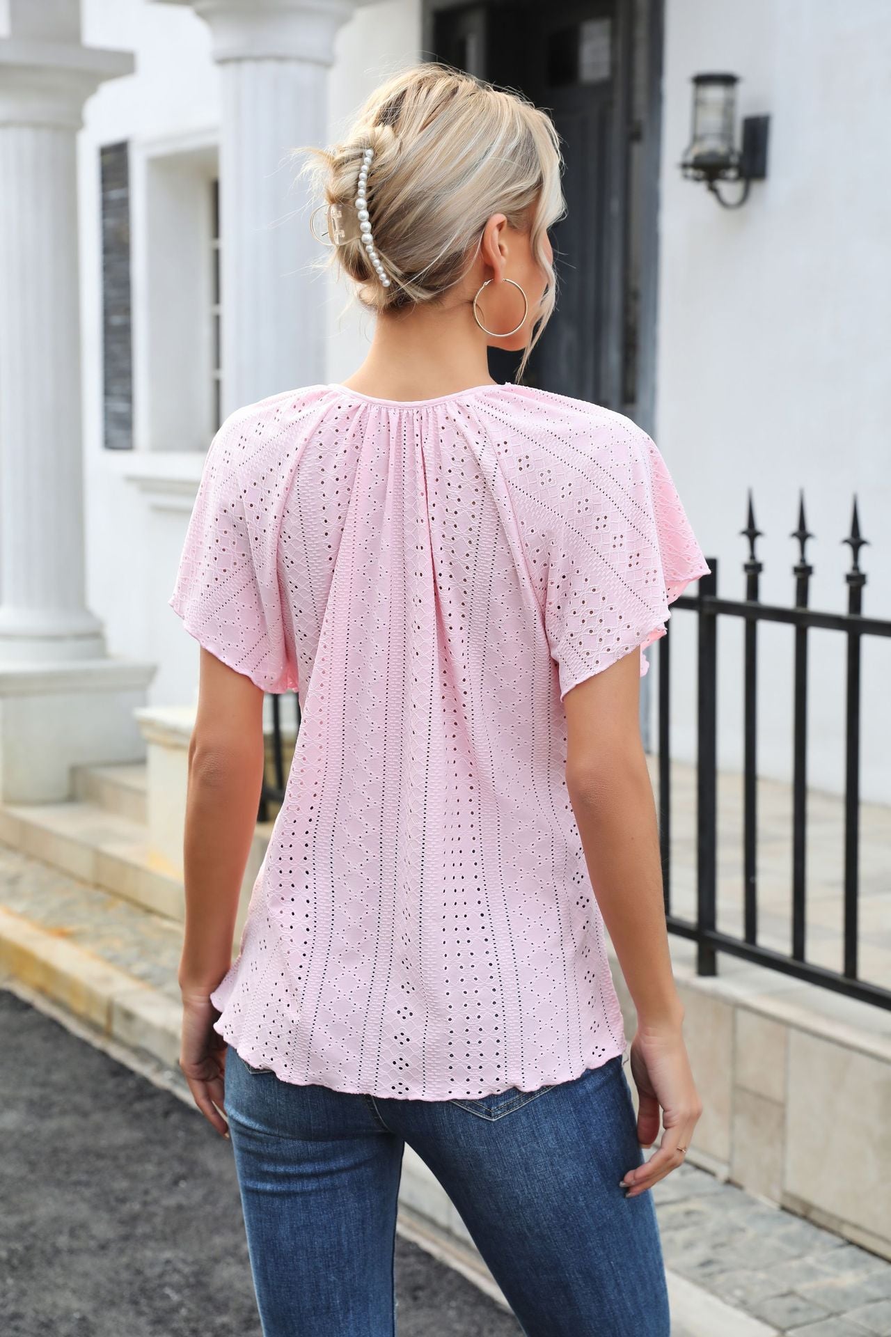 Summer Ruffled Short Sleeves Shirts