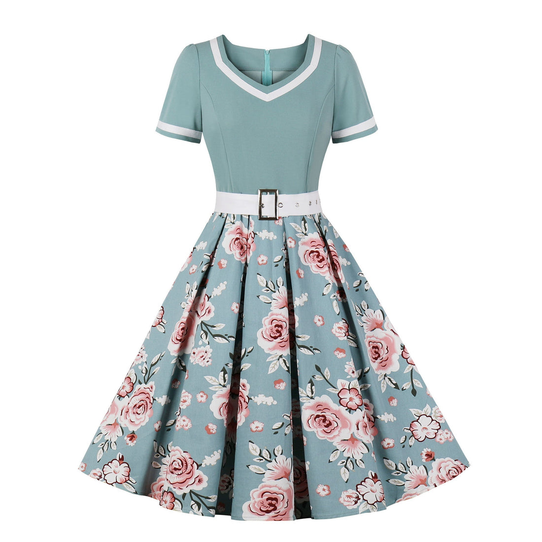 Retro Floral Print Ball Dresses-Dresses-Free Shipping at meselling99