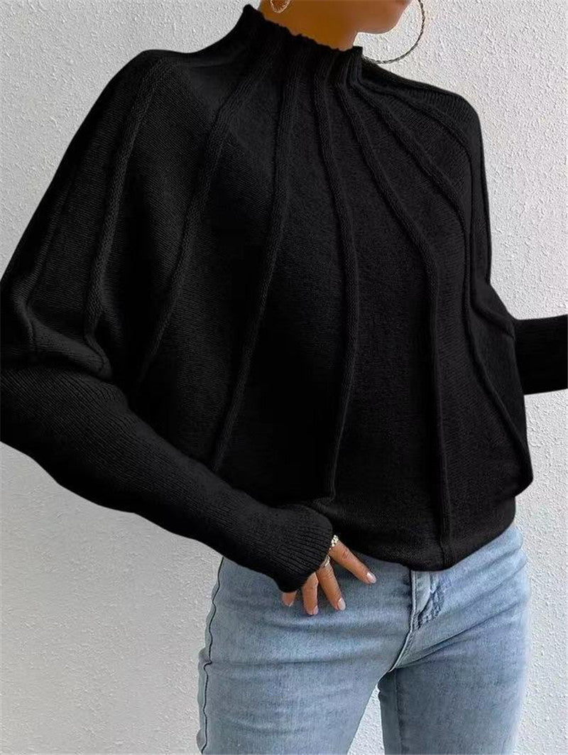 Casual High Neck Pullover Knitted Sweaters