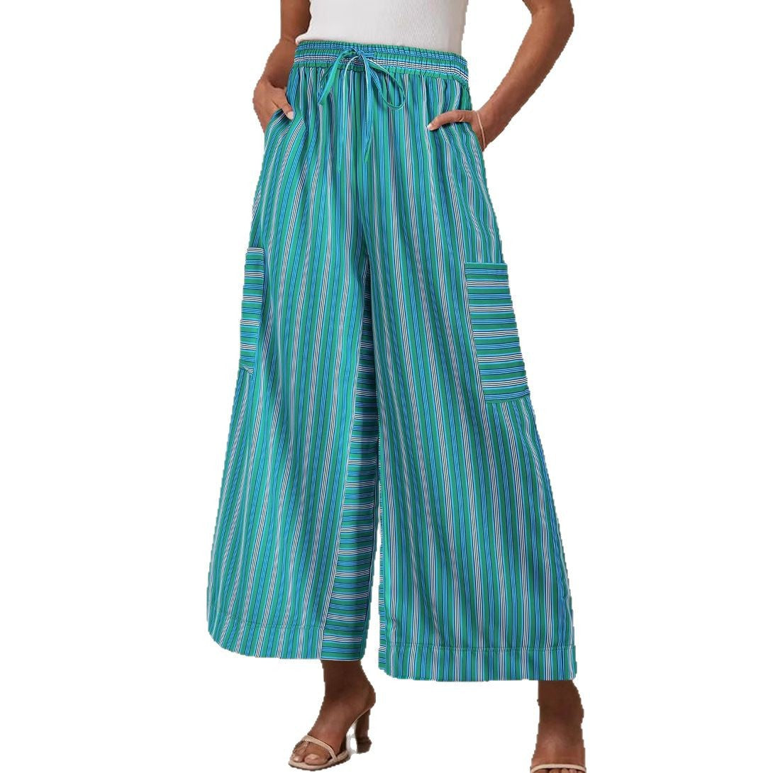Women's Summer Striped Straight Leg Pants
