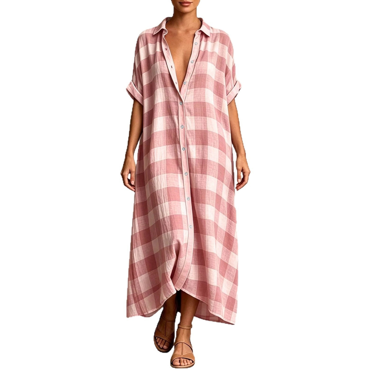 Women's Plaid Shirt Dress