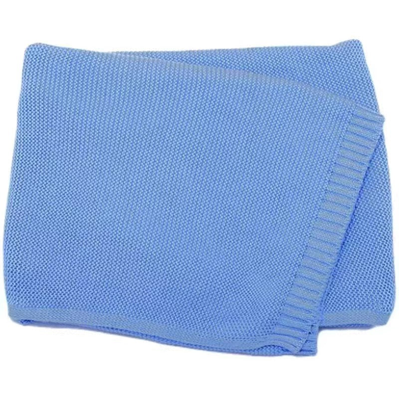 Soft Cotton Baby Blanket - Knitted Swaddle, Couch Throw, Nursing & Nap Blanket