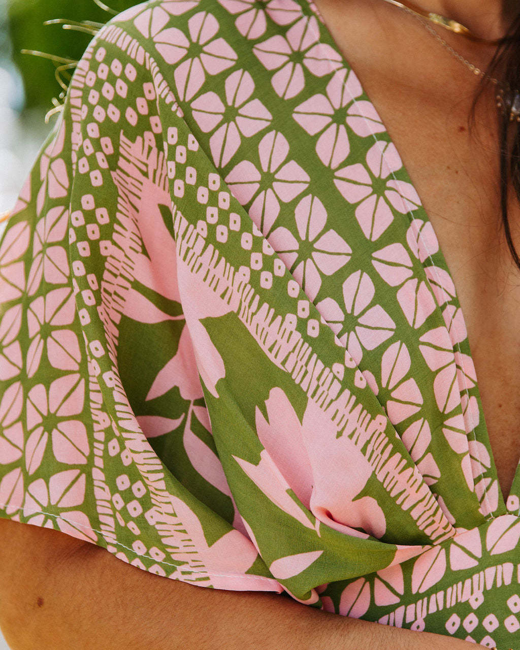 Women's Summer New Fashion Sexy High Waist Floral Print Slit Dress