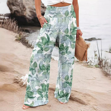 Women's Printed Wide-Leg Lounge Pants