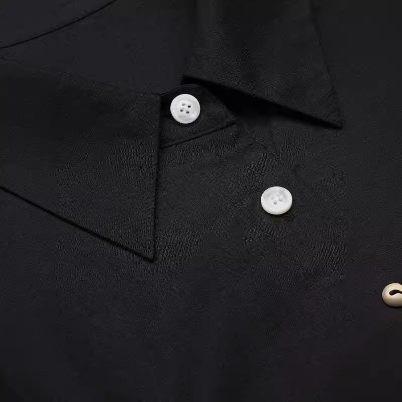 Elegant Butterfly Cocktail Dress with Shirt Collar