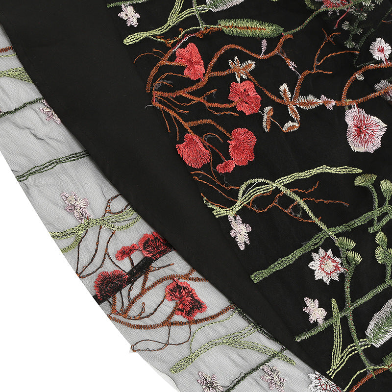 Vintage Sleeveless Embroidery Dresses-Dresses-Free Shipping at meselling99