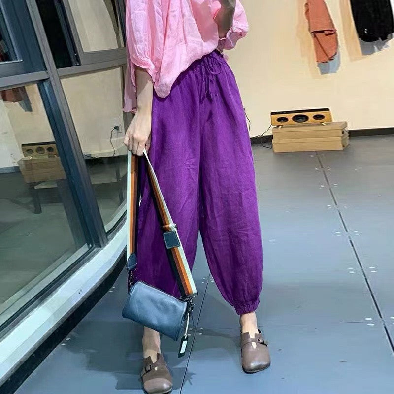 Women's Linen-Cotton Casual Pants