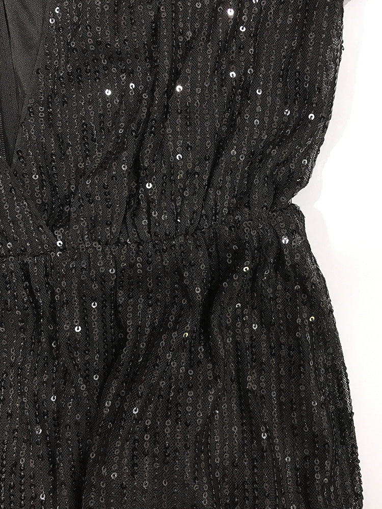 Sexy Sequined Party Little Black Dresses-Dresses-Free Shipping at meselling99