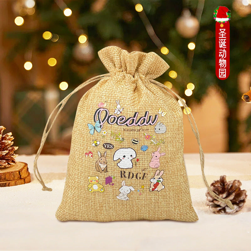 Christmas Drawstring Gift Bag for Apples 24pcs/Set