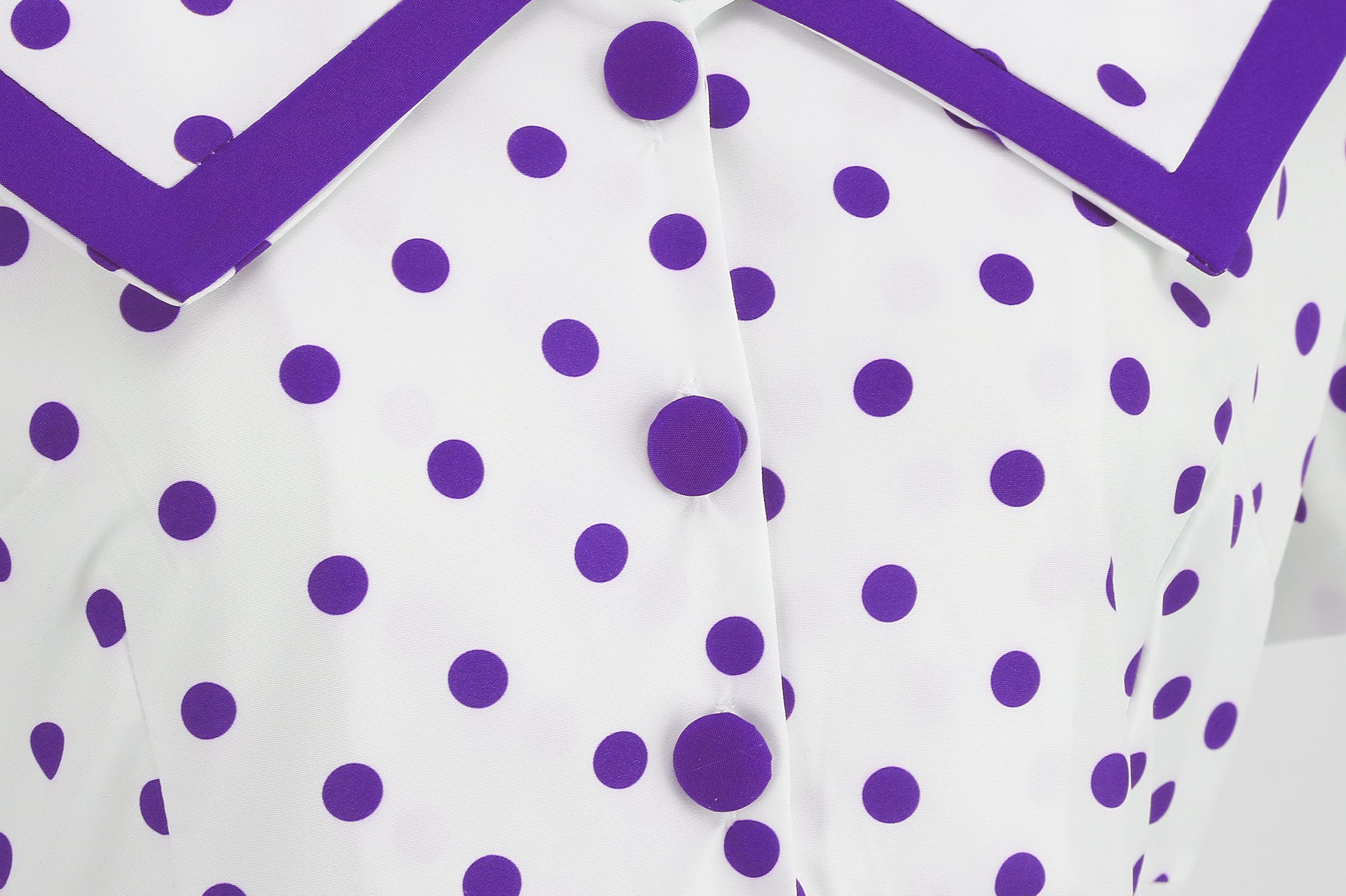 Vintage-Inspired Polka Dot Print Wrap Waist Flared Dress with Belt