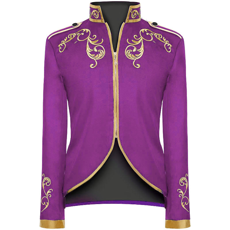 Medieval Court Style Embroidered Blazer for Men