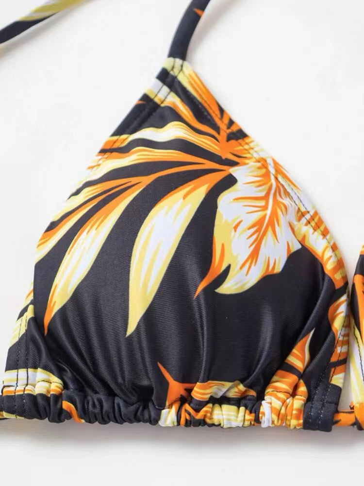 Sexy Net Drawstring 3pcs Women Swimsuits