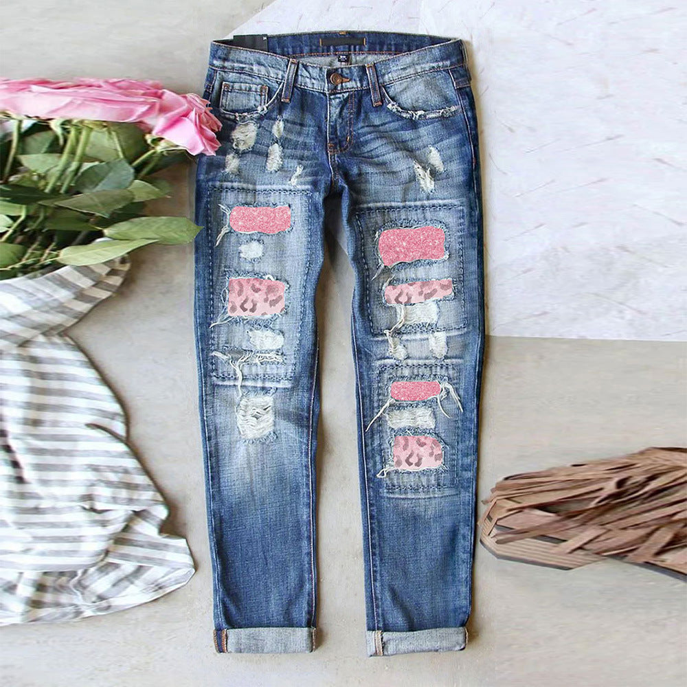 Women’s Mid-Rise Straight Leg Jeans for Halloween