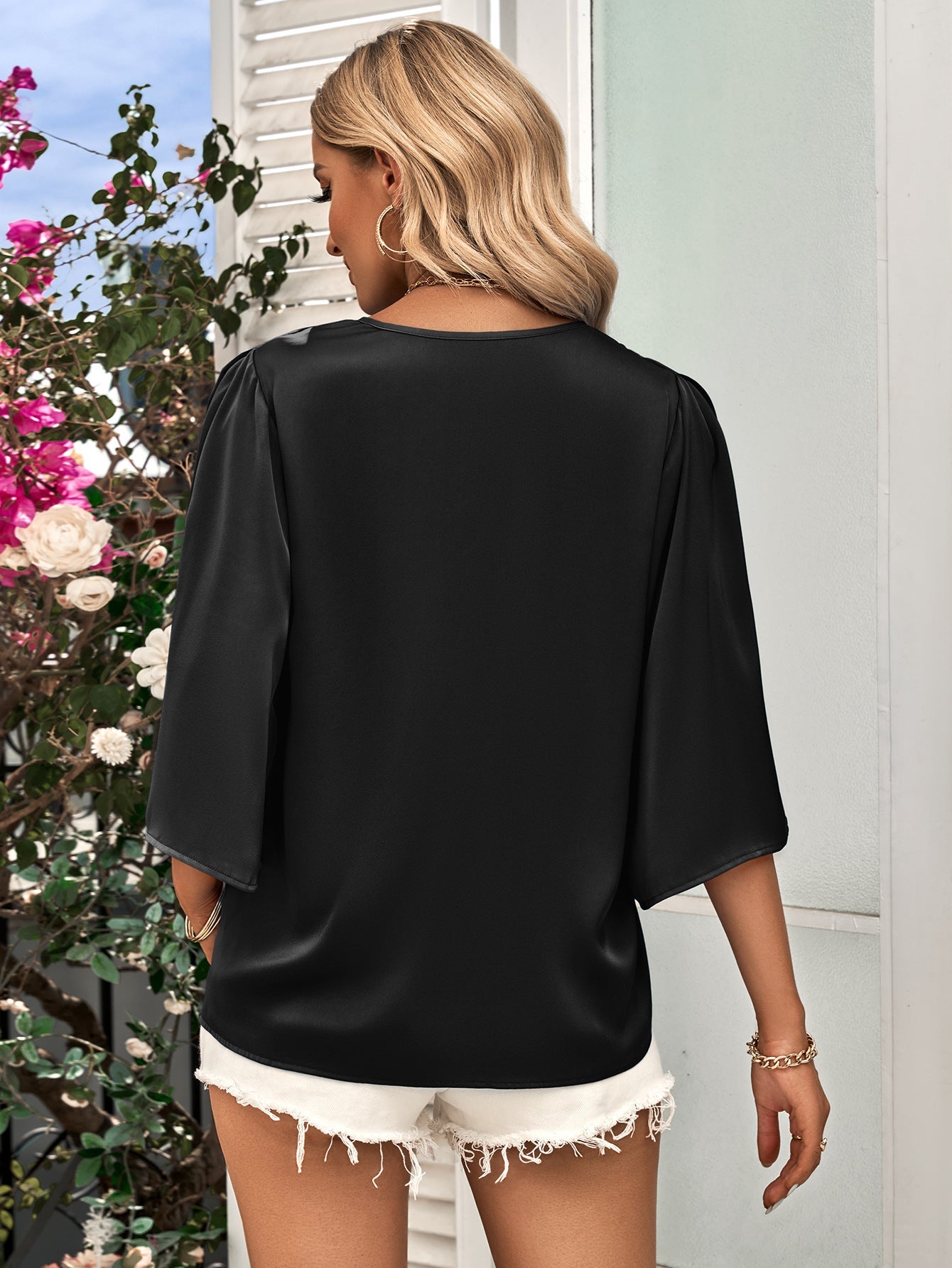 Casual Loose Half Sleeves Women Blouses