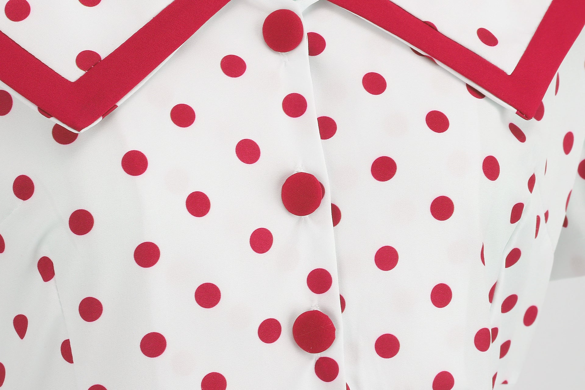 Vintage-Inspired Polka Dot Print Wrap Waist Flared Dress with Belt