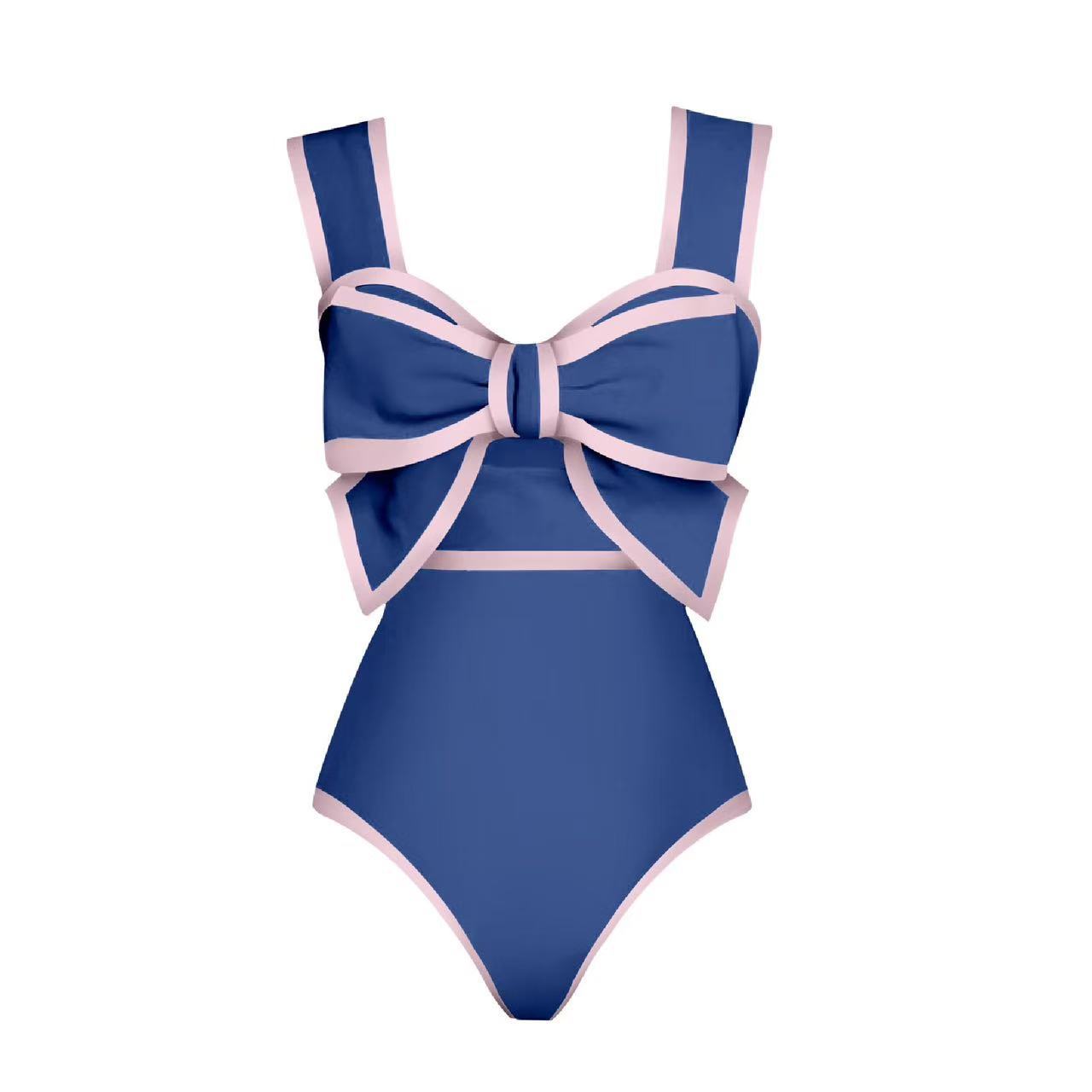 Butterfly Knot Round Skirt One-Piece Swimsuit