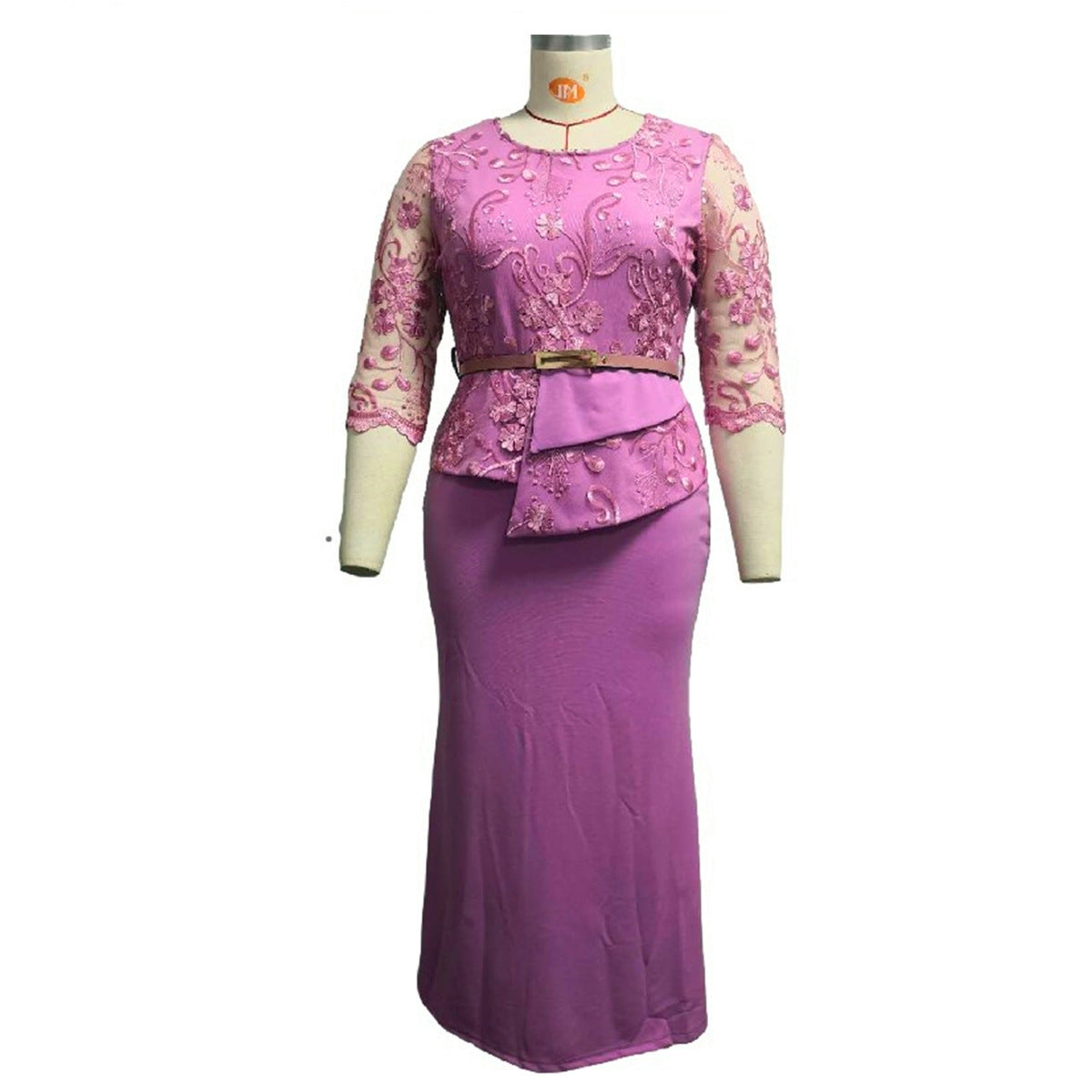 Extra Plus Size Lace Spliced Maxi Dress
