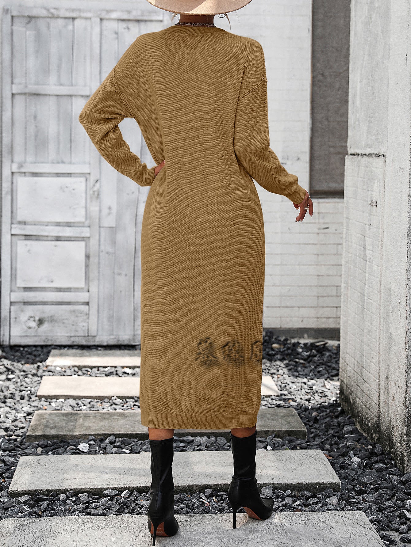 Fashion Button Design Knitted Shirts Dresses