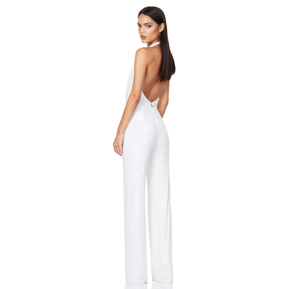 Sexy Sequined Sleeveless Jumpsuits for Party