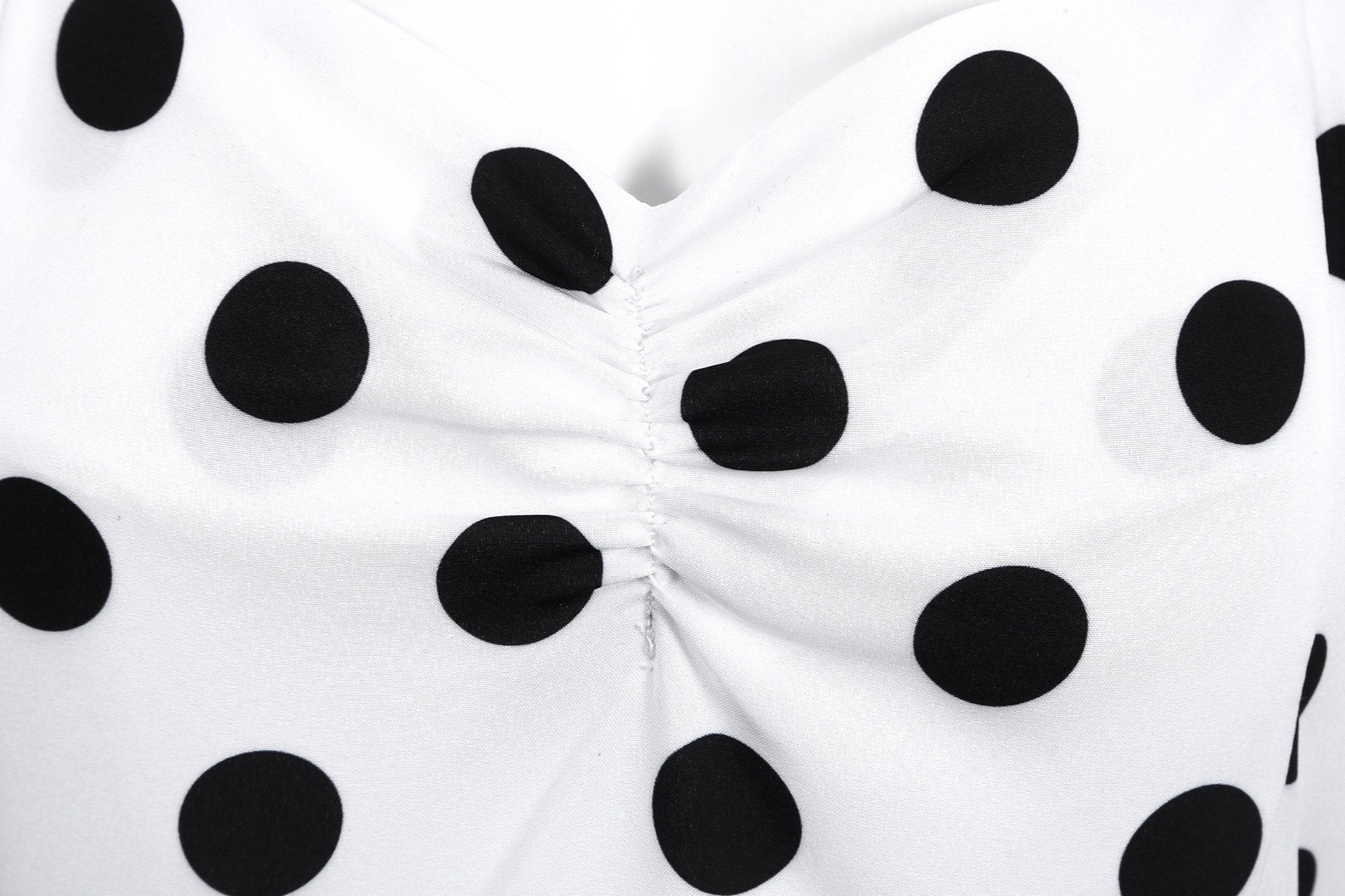 Retro Dot Print Short Sleeves Short Dresses-Vintage Dresses-Free Shipping at meselling99