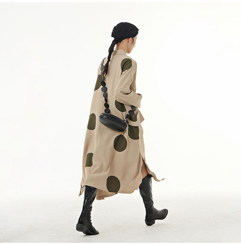 Designed Dot Print Plus Sizes Shirts Coats for Women-Dresses-Free Shipping at meselling99