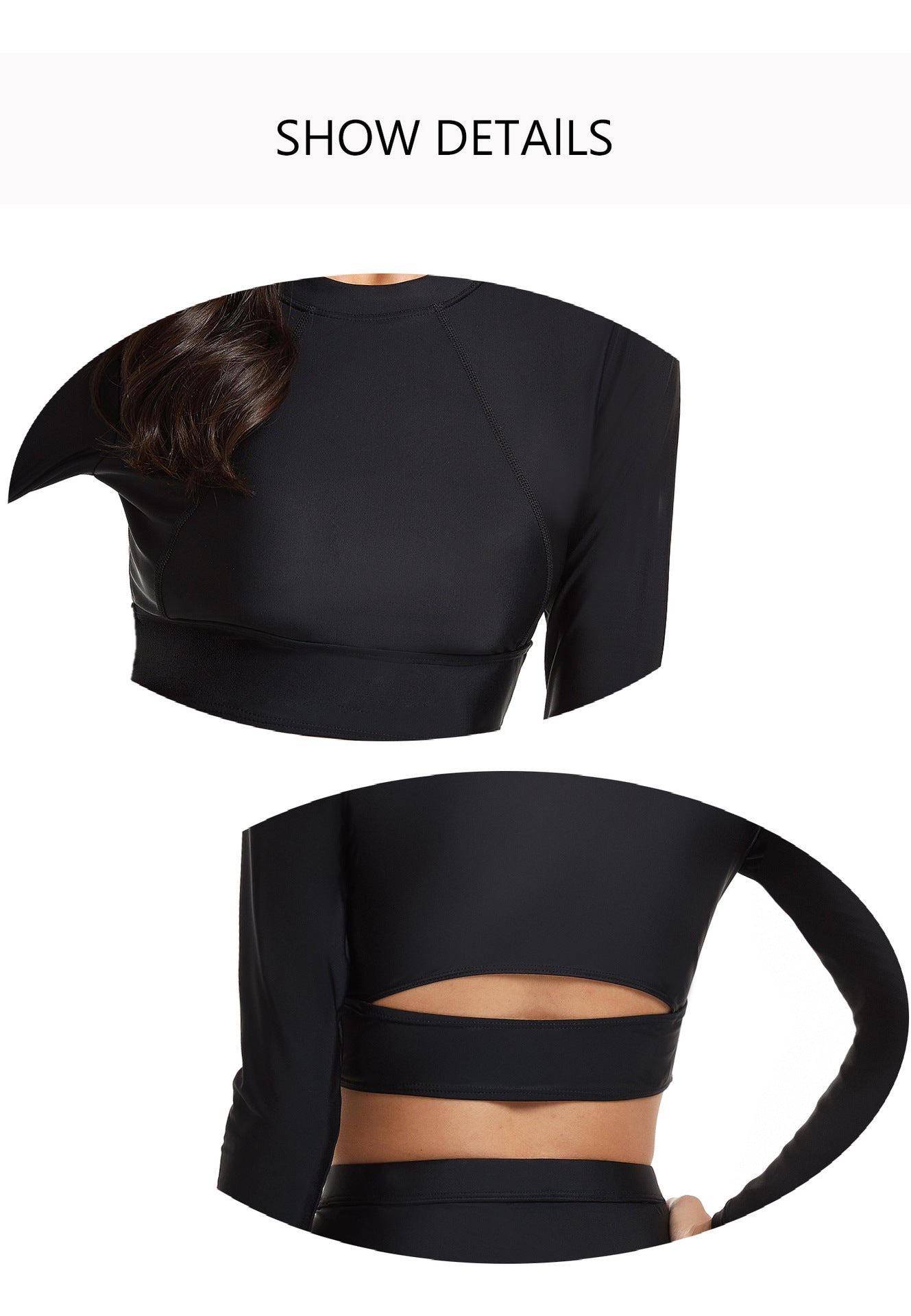 Black Long Sleeves Women Diving Swimsuits