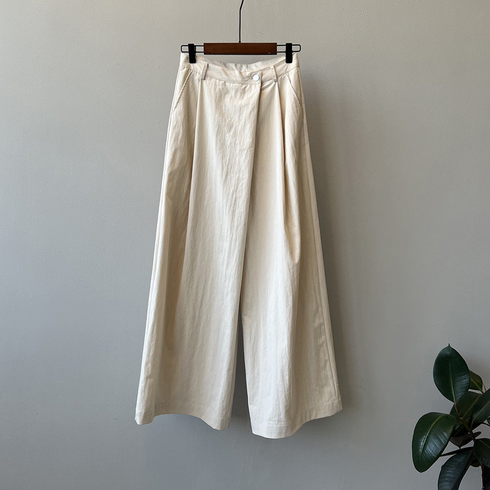 Women's Asymmetric Hem Wide-Leg Pants