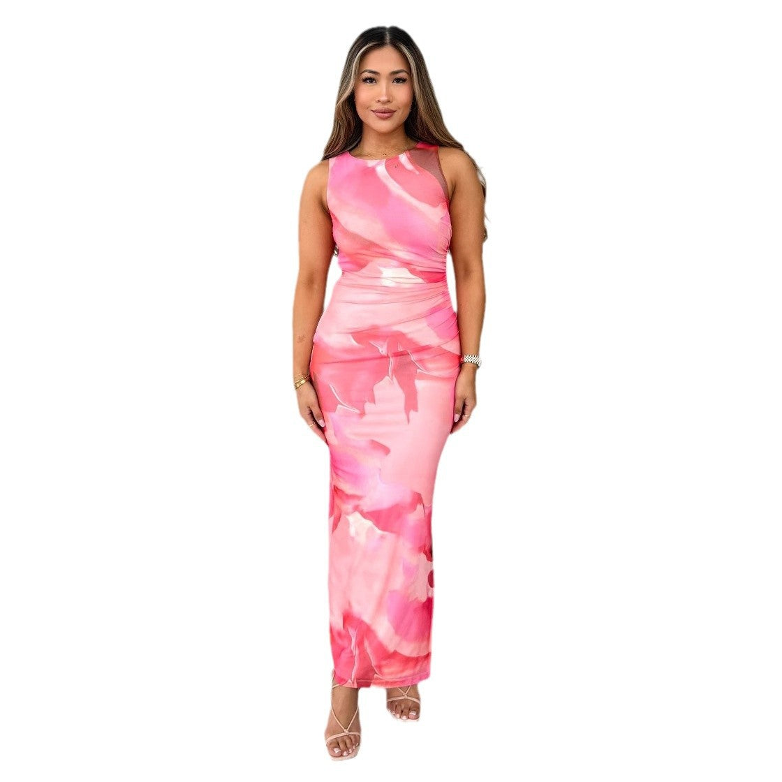 Sexy Printed Slim-Fit Waist-Cinching Flattering Dress